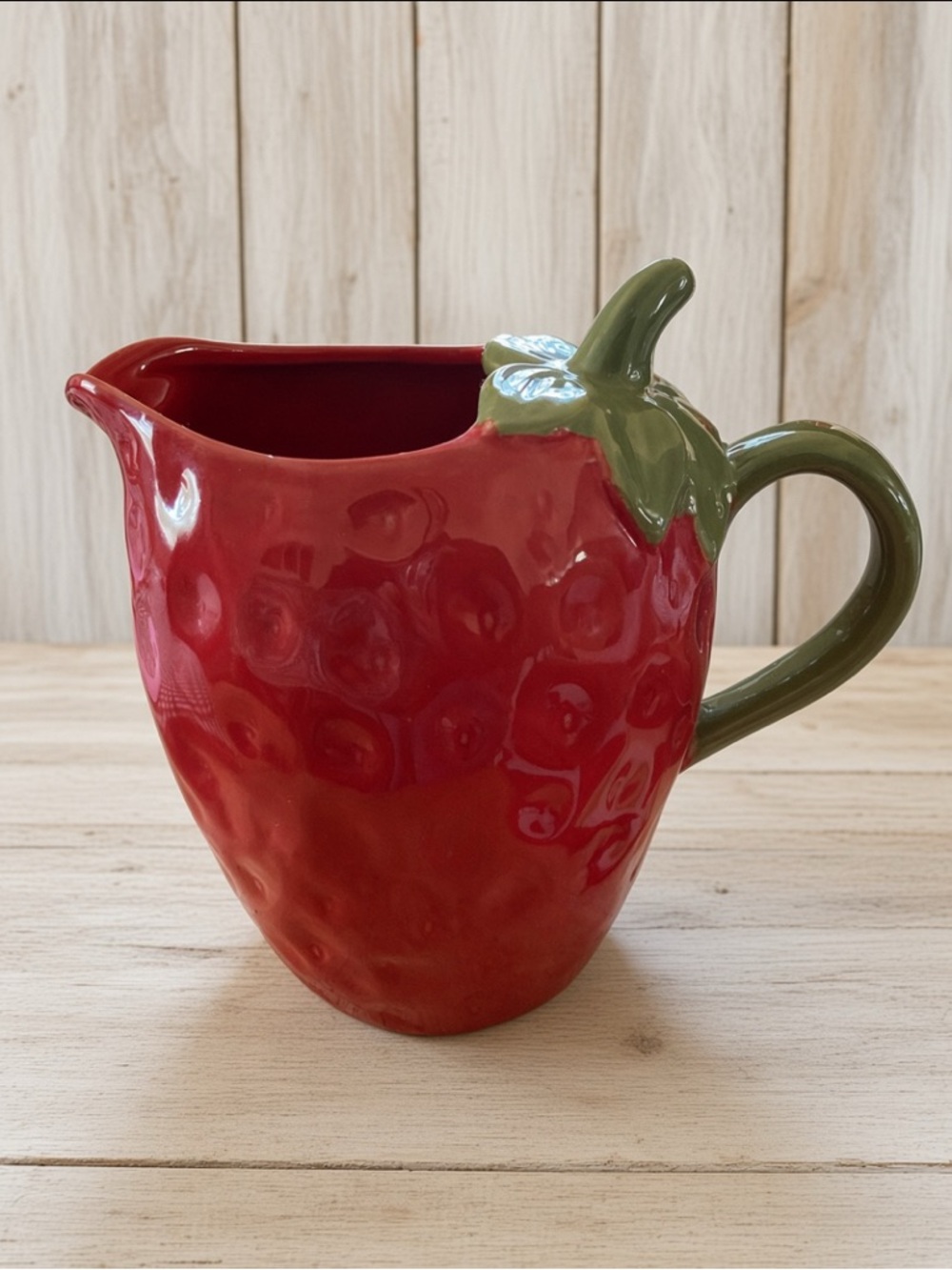 Strawberry Pitcher Creamer Jug